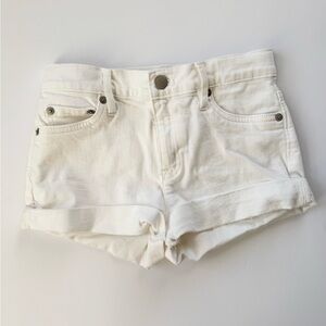 Crewcuts White Rolled-Hem Denim Shorts